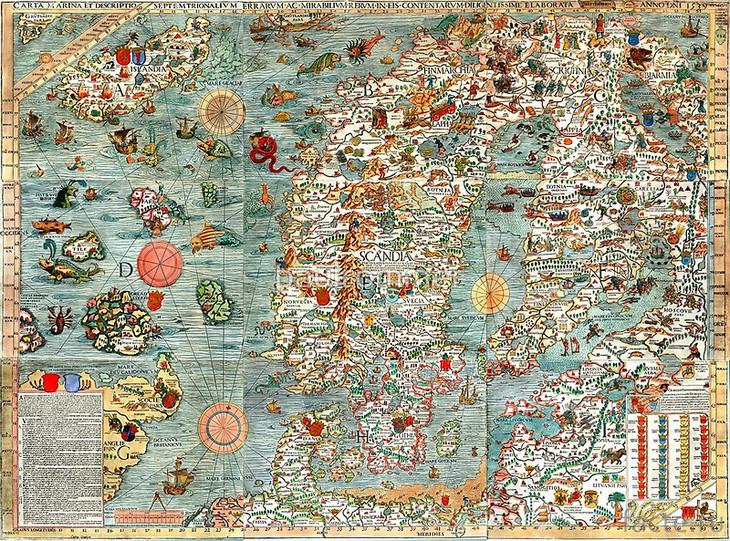 Карта Олафа Магнуса