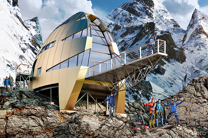 Приют-для-альпинистов-в-горах-Непала,-GAFA-Architects